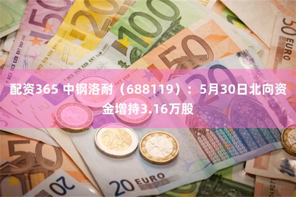 配资365 中钢洛耐（688119）：5月30日北向资金增持3.16万股