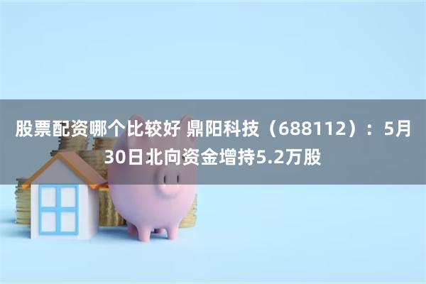 股票配资哪个比较好 鼎阳科技（688112）：5月30日北向资金增持5.2万股