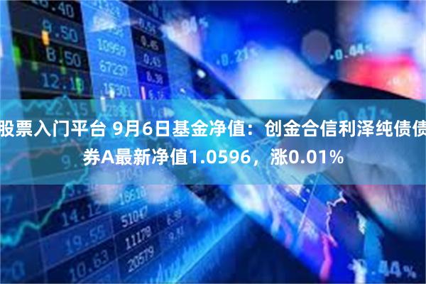 股票入门平台 9月6日基金净值：创金合信利泽纯债债券A最新净值1.0596，涨0.01%