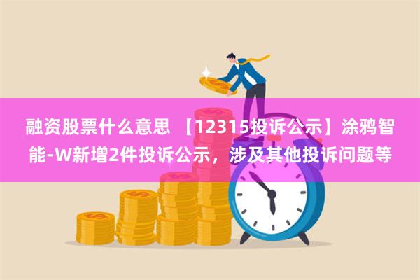 融资股票什么意思 【12315投诉公示】涂鸦智能-W新增2件投诉公示，涉及其他投诉问题等